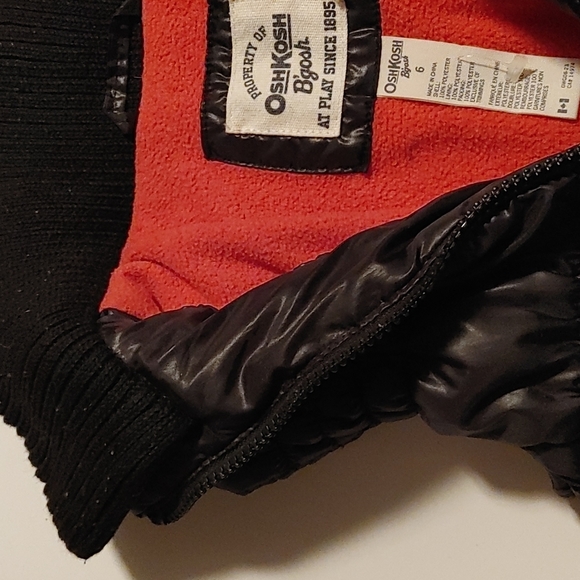 3/$25 OSHKOSH Girl black autumn winter vest, size child 6 - Picture 8 of 11